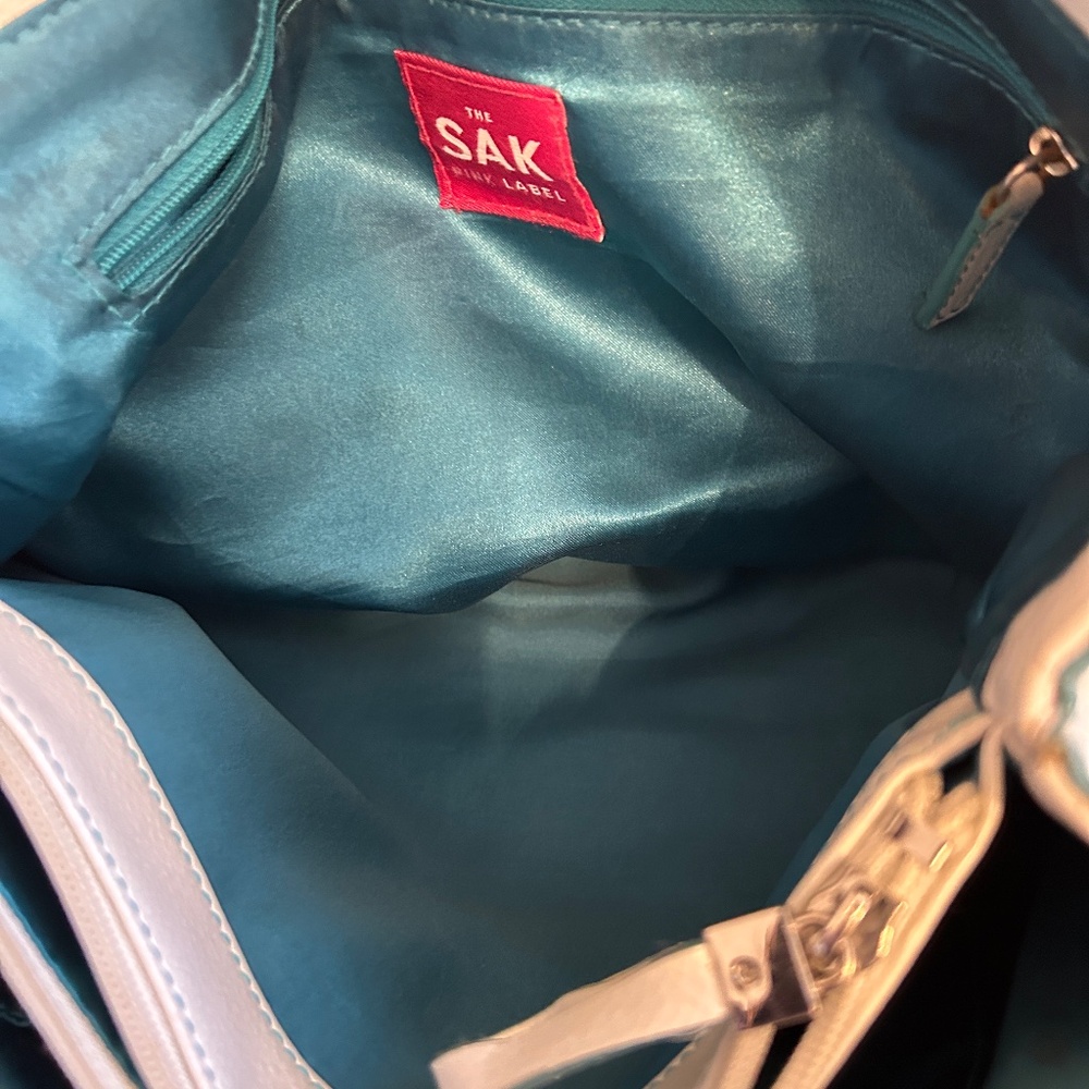 šš»- THE SAK Summer Handbag | Purse | Shoulder Bag Hight blu/white flower pr⦠- Picture 5 of 9